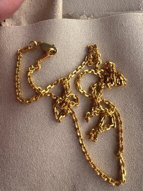24K 999 Chain ~19 inches (Clasp is 14k)